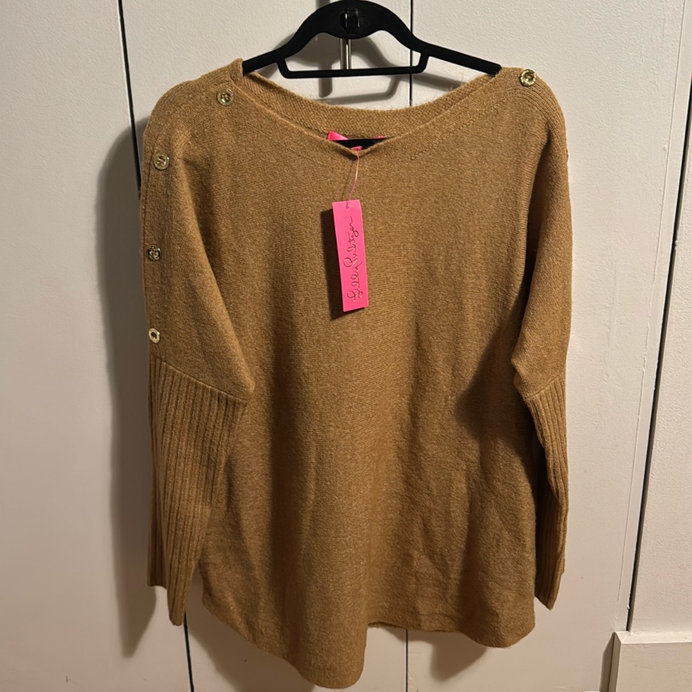 NWT Lilly Pulitzer Arna Oversized Sweater Tan